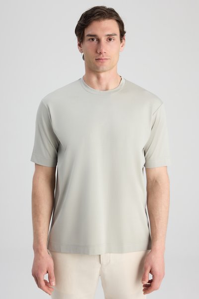 D'S Damat Ds Damat Regular Fit Mint Plain T-Shirt