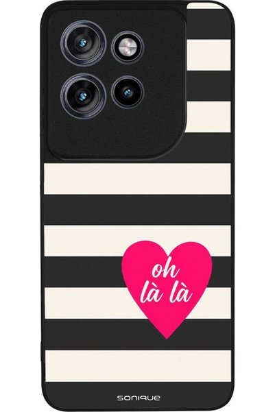 Sonique Σειρά Stripe Stories Θήκη για Motorola Edge 60 Neo 5G Oh La La - Μαύρο