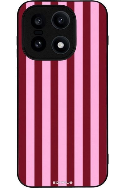 Sonique Σειρά Stripe Stories Θήκη για Oneplus 15 5G Ριγέ Ροζ - Κόκκινο