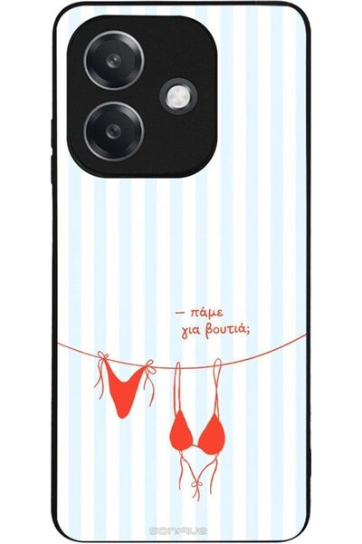 Sonique Σειρά Stripe Stories Θήκη για Oppo A40 Πάμε να κάνουμε κατάδυση;