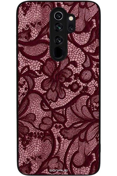 Sonique Θήκη Σειράς Diva για Xiaomi Redmi Note 8 Pro Μπορντό Δαντέλα