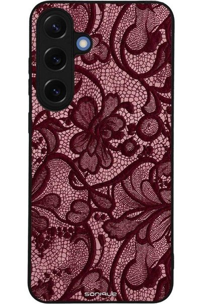 Sonique Θήκη Σειράς Diva για Samsung Galaxy S25 Plus Δαντέλα Μπορντό