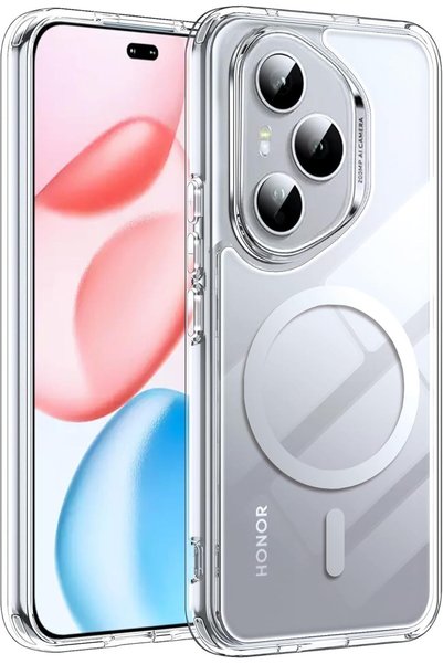 GENERAL غطاء مغناطيسي لهاتف Honor 400 Pro 5G، متوافق مع MagSafe، غطاء خلفي صل...