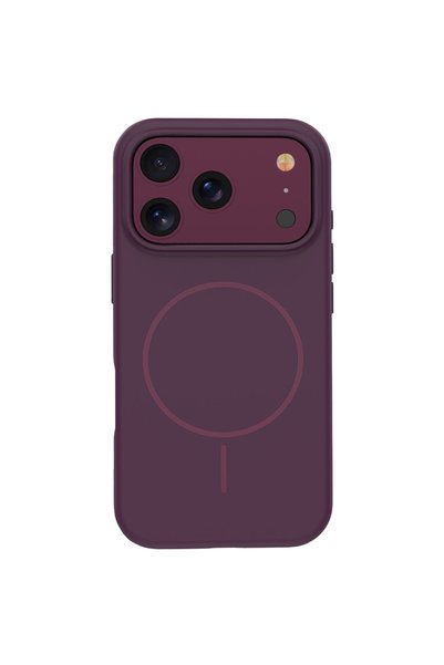 TFO Husa pentru iPhone 18 Pro/ 17 Pro, Silicone Thin Mag Burgundy
