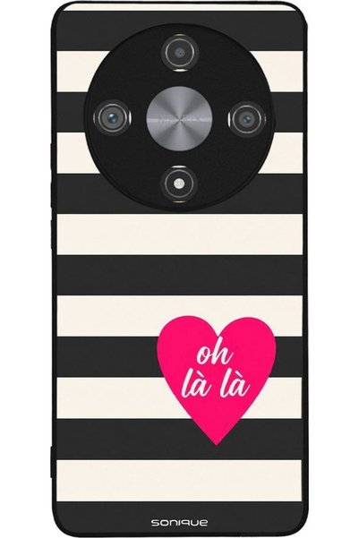Sonique Σειρά Stripe Stories Θήκη για Honor Magic6 Lite 5G Oh La La - Μαύρο