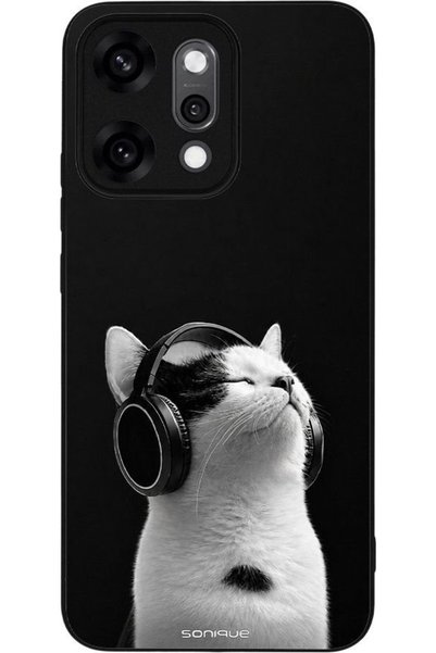 Sonique Ανδρική Έκδοση Θήκης για Oppo Reno14 Pro 5G Audio Kitten - Λευκό