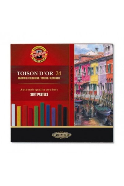 Koh-i Noor Toison D'or Soft Pastel Tam Boy Carre Seti 24'lü Set Of Artist´S Dry Chalks