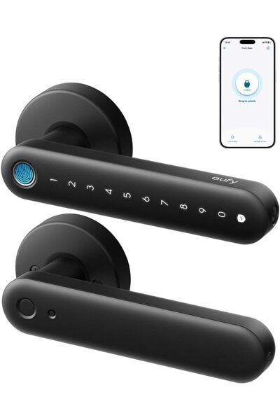 Eufy Security قفل ذكي FamiLock C32، قفل بدون مفتاح يعمل ببصمة الإصبع