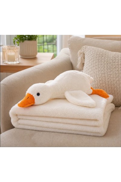 HYT Animalut de Plus 2-in-1 cu Paturica Ascunsa 100x200 cm Model Gasca