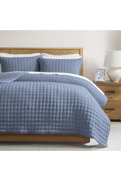 WDCOZY White Queen Size Quilt Bedding Sets with Pillow Shams, Lightweight Sof...