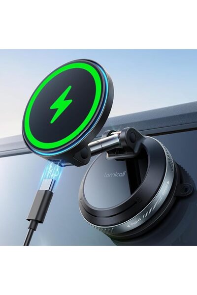 Lamicall شاحن سيارة MagSafe بقوة 15 واط - منفذان USB-C