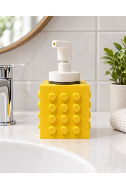 ZYNDO Set decorativ de dozator și pompă de săpun lichid cu model Lego