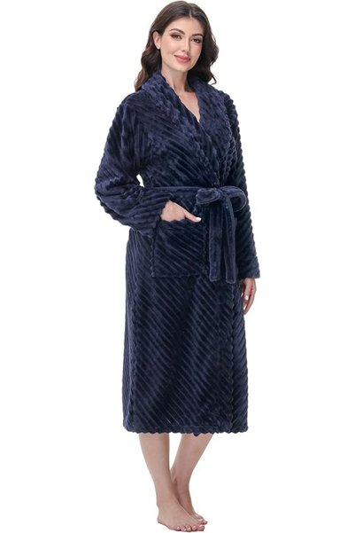 Yurhap Premium Robes for Women - Super Soft Cozy Fleece Womens Robe Plush Lon...