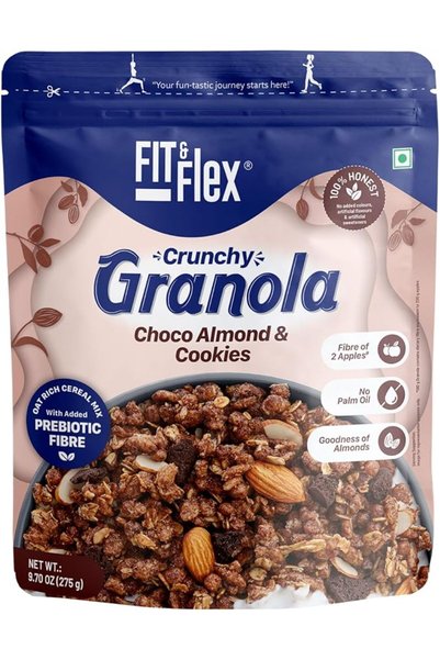 Fit flex جرانولا مقرمشة مخبوزة من فيت آند فليكس |   بسكويت الشوكولاتة واللوز ...