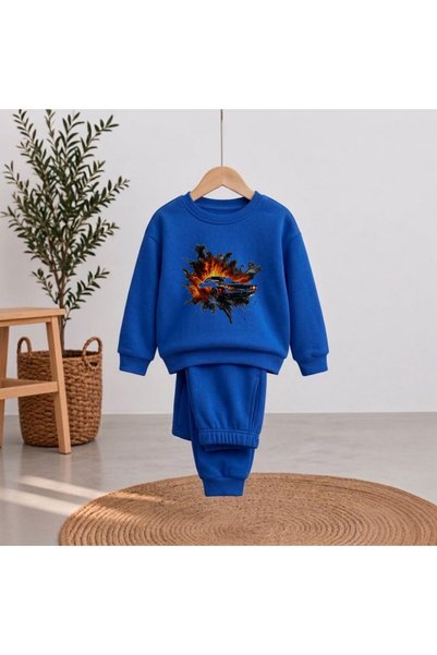playwear سترة رياضية مطبوعة عليها شكل سيارة سموكنج فليم للبنات والأولاد برقبة...
