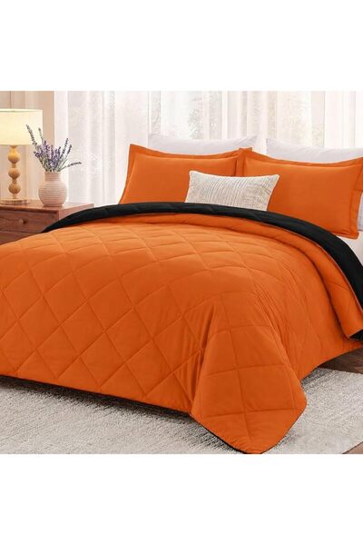downluxe Lightweight Solid Comforter Set (Queen) with 2 Pillow Shams - 3-Piec...