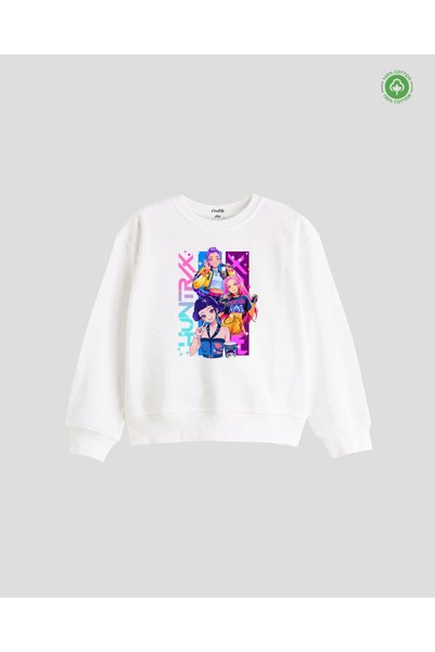 cirokids K-Pop Huntrıx Design Girls' Sweatshirt (Ages 4 - 13)