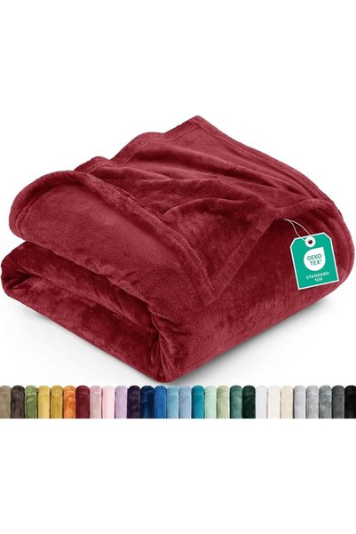 Utopia Bedding بطانية صوف UB2768 مقاس كينج بلون عاجي 300 جرام/متر مربع فاخرة ...