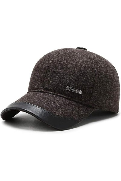 GENERAL Men's Winter Warm Wool Woolen Tweed Peaked Baseball Cap Hat with Fold...