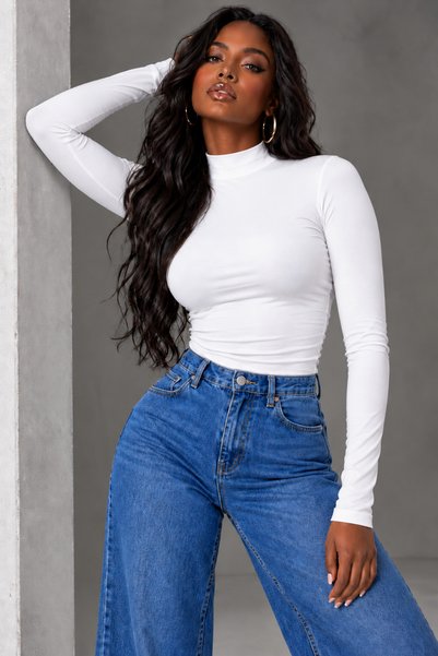CATSPY Women's Half Turtleneck 100% Cotton Body & Underwear
