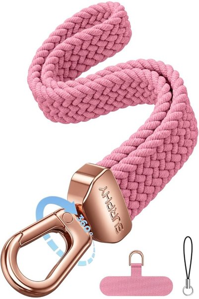 SURPHY Elastic Phone Lanyard, Braided Stretchy CellPhone Wrist Strap with Tet...