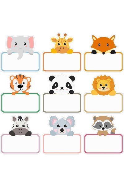 TERRIFI School Name Stickers for Children, 10-Pack Self-Adhesive Kids Name La...