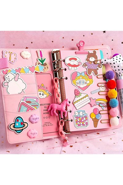EXCEFORE DIY Planner Set Pocket Planner Girls Diary Cute Notepads Stationery ...