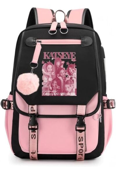 Generic KATSEYE Large Water Resistant Laptop Backpack,Multi-Compartment Trave...