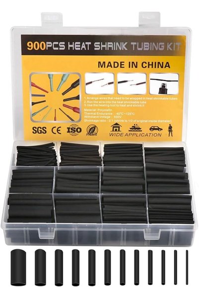 KASTWAVE Heat Shrink Tubing Kit, 2:1 Shrink Ratio Adhesive Lined Tubing, 900P...