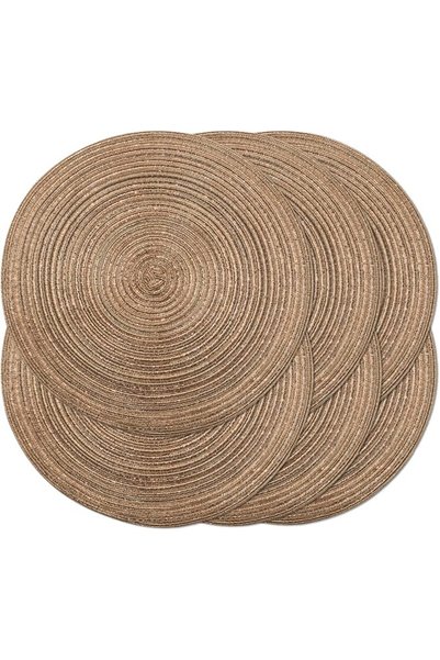 GENERAL Round Braided Placemats 15" for Dining Tables - Naturally Woven, Heat...