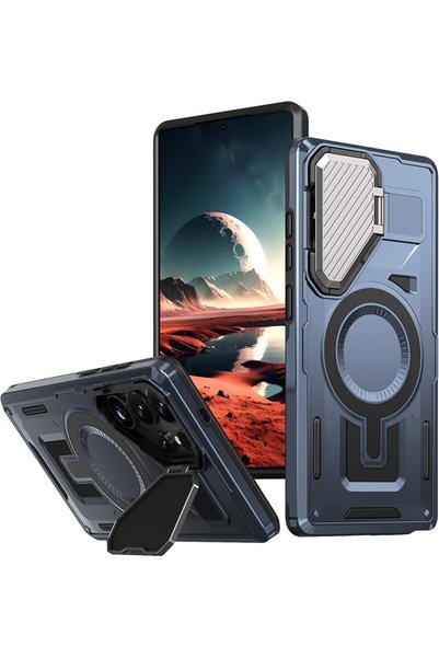 Noor Spark غطاء حماية للكاميرا متوافق مع سامسونج جالاكسي S25/S24 بلس، مع حامل...