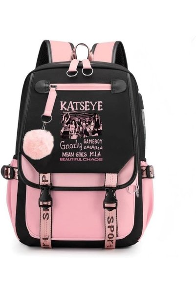 Generic KATSEYE Large Water Resistant Laptop Backpack,Multi-Compartment Trave...