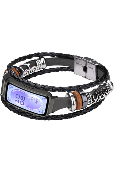 XGSM Curea din piele pentru Huawei Band 11 / 11 Pro, Vintage, Negru