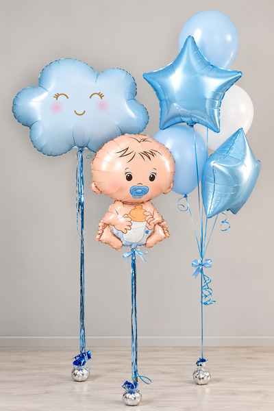 Doğasüs Hoşgeldin Bebeğim Balon Seti Bebek Folyo Balon Baby Shower