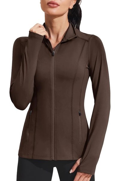 GENERAL PINSPARK Women's Athletic Jackets Slim Fit Workout Jacket Full Zip Up...