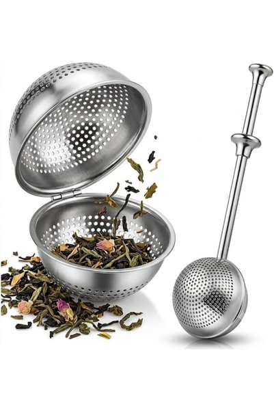 Generic مصفاة شاي كروية من الفولاذ المقاوم للصدأ مع مقبض