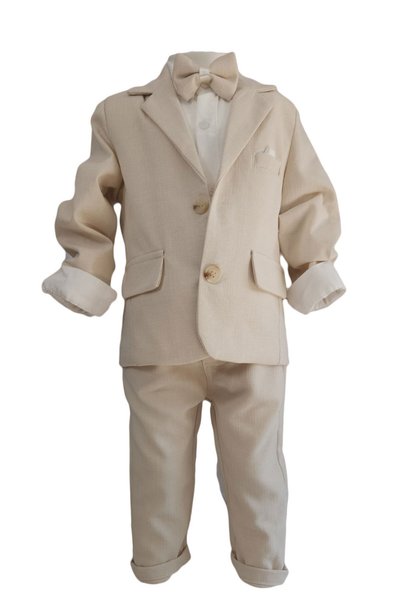 Generic Brand Costum botez baieti, model Ethan’s Stylish, culoare ivoire-crem