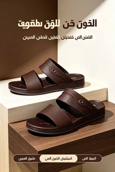 Saudi Step شباشب رجالية مصنوعة في المملكة العربية السعودية بنعل متوسط مريح لل...