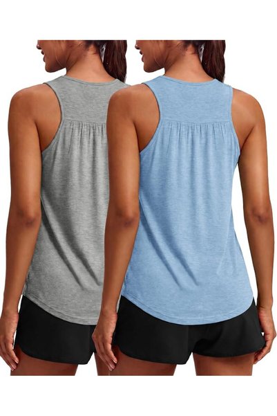 GENERAL PINSPARK Workout Tank Tops Woman Yoga Shirt Racerback Loose Athletic ...