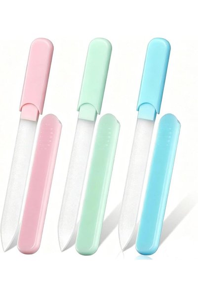 Yelajoy 3 PCS Nail File,Reusable Crystal Manicure Tool