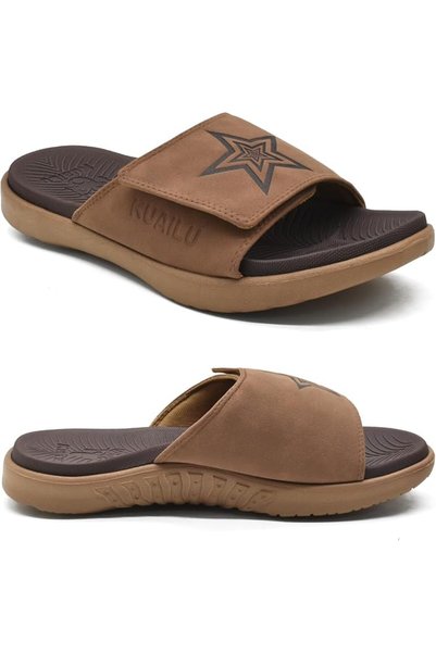 GENERAL KuaiLu Mens Sport Sandals Wide Athletic Slides Adjustable Arch Support