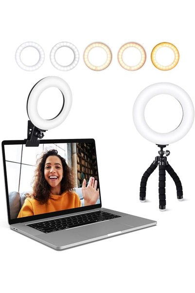 GENERAL Video Conference Lighting Kit, Ring Light Clip on Laptop Monitor with...