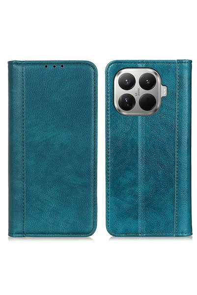 XGSM Husă tip carte pentru Xiaomi 17T, Piele despicată, verde