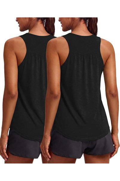 GENERAL PINSPARK Workout Tank Tops Woman Yoga Shirt Racerback Loose Athletic ...
