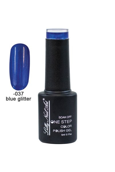 NO BRAND Ημιμόνιμο μανό one step 5ml - Blue glitter [40504002-037]