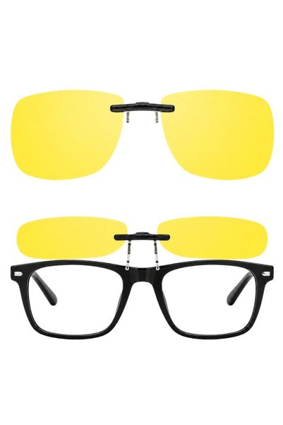 FONIX Clip-On Attachable Lenses, Vision, Polarized, Yellow, Flip-Up System