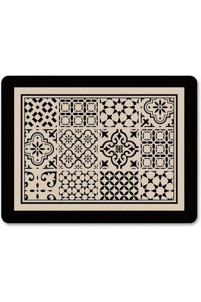 GoodTool حصيرة متعددة الاستخدامات من الدياتوميت الماص، مفارش طاولة بنقوش زهري...