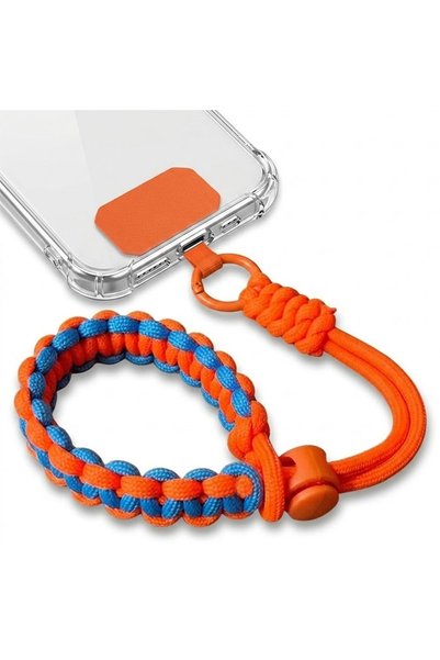 XGSM Șnur de telefon din nailon, 240mm, portocaliu/albastru