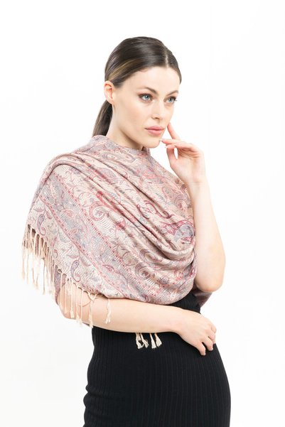 Novaurè Cashmere Shawl |   Milk Coffee |   100% Cashmere Wool |   70X180 cm