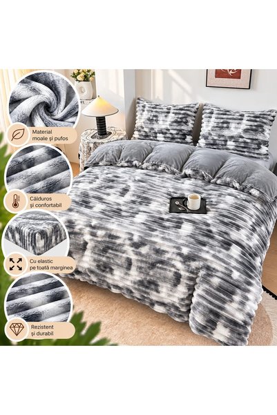 Truva Home Lenjerie de Pat Cocolino | 4 Piese |Cearceaf de Pat cu Elastic, 18...